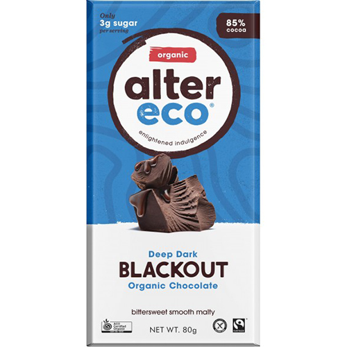 ORGANIC ALTER ECO - ORGANIC CHOCOLATE - 85% DEEP DARK BLACKOUT - 2.65oz