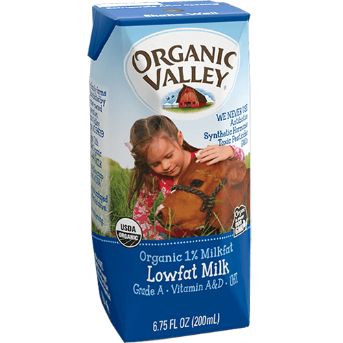 ORGANIC VALLEY - LOWFAT MILK - 6.75oz