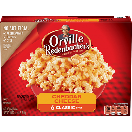 ORVILLE REDENBACHERS - NATURALS GOURMET POPPING CORN - (Cheddar Cheese) - 9.87oz