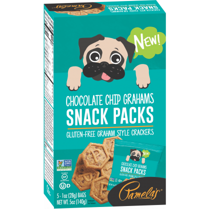 PAMELA'S - SNACK PACKS (Chocolate Chip Grahams) - 5oz