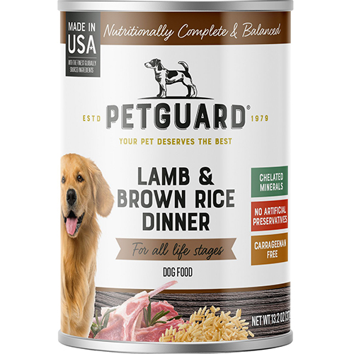 PETGUARD - NATURAL FOOD FOR YOUR DOG - (CAN #08 | Lamb Brown Rice Dinner) - 13.2oz