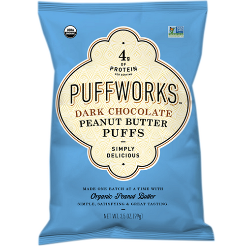 PUFFWORKS - PEANUT PUTTER PUFFS - (Dark Chocolate) - 3.5oz