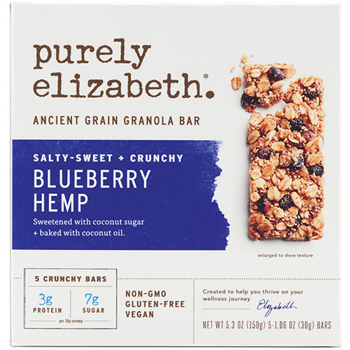 PURELY ELIZABETH - ANCIENT GRAIN GRANOLA BAR - (Blueberry Hemp) - 5.3oz