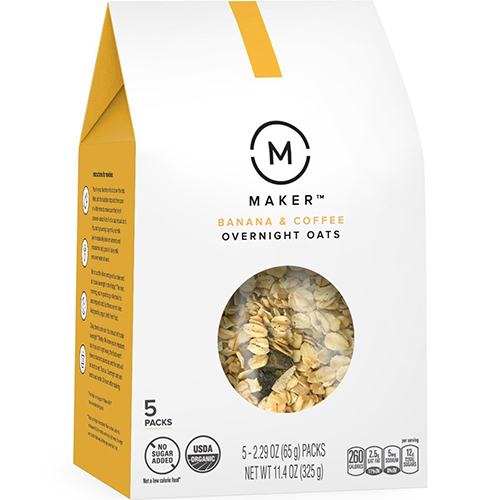 REAL MADE - OVERNIGHT OATS (Banana & Coffee) - 10.6oz