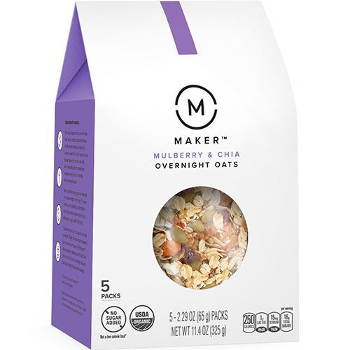 REAL MADE - OVERNIGHT OATS (Mulberry & Chia) - 10.6oz