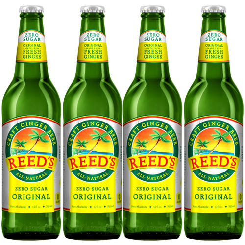 REED'S - CRAFT GINGER BEER - (Zero Sugar Original) - 12oz (4pck)