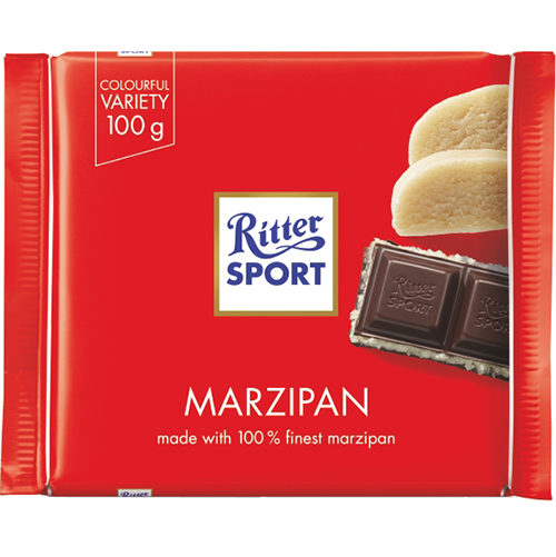 RITTER SPORT - DARK CHOCOLATE - (Marzipan) - 3.5oz