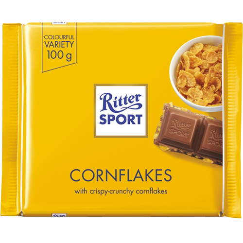 RITTER SPORT - MILK CHOCOLATE - (Cornflkes) - 3.5oz