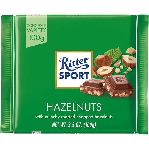 RITTER SPORT - MILK CHOCOLATE - (Hazelnuts) - 3.5oz