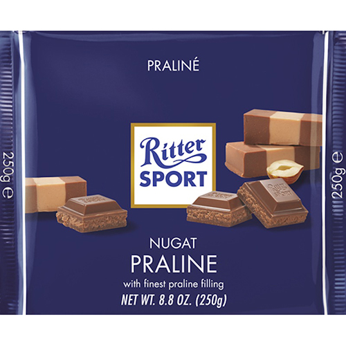 RITTER SPORT - MILK CHOCOLATE - (Praline) - 3.5oz