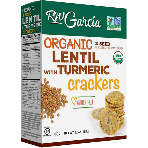 RW GARCIA - CRACKERS (Organic Lentil with Turmeric) - 6.5oz