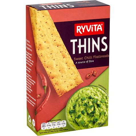 RYVITA - THINS - (Sweet Chilli Flat Breads) - 4.4oz