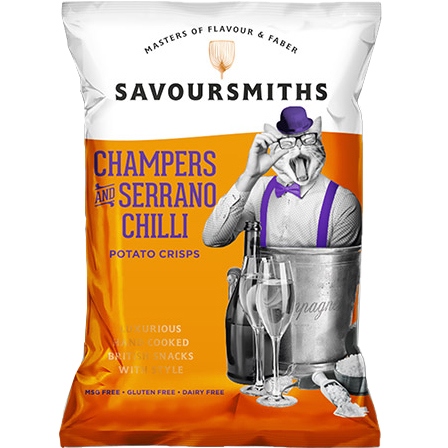 SAVOURMITHS - POTATO CHIPS - (Bubbly Serrano Chilli)-5.29oz