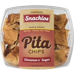 SNACKIOS - PITA CHIPS - (Cinnamon N' Sugar) - 6oz