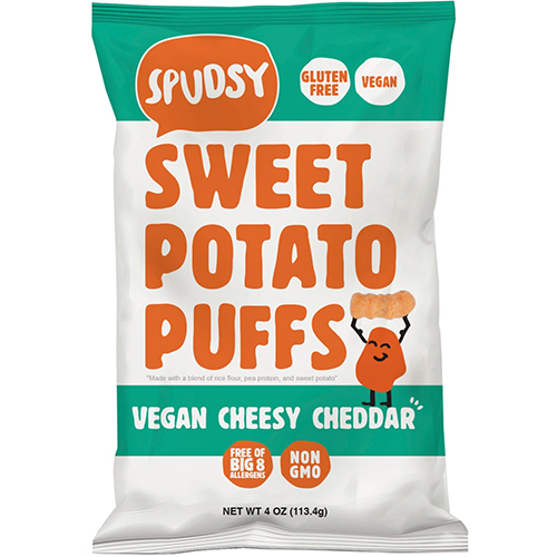 SPUDSY - SWEET POTATO PUFFS (Vegan Cheesy Cheddar) - 4oz