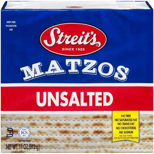 STREIT'S - MATZOS UNSALTED - 11oz