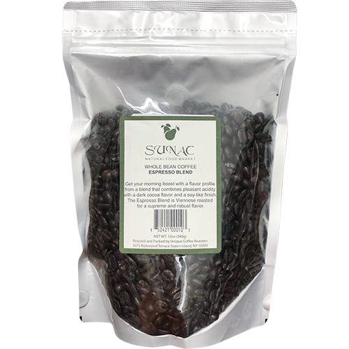 SUNAC - WHOLE BEAN COFFEE - (Espresso Blend) - 12oz