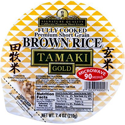 TAMAKI GOLD - FULLY COOKED PREMIUM SHORT GRAIN BROWN RICE - 7.4oz