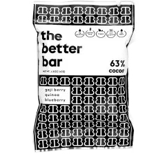 THE BETTER BAR - GOJI BERRY, QUINOA, BLUEBERRY with 63% Cocoa) - 1.8oz