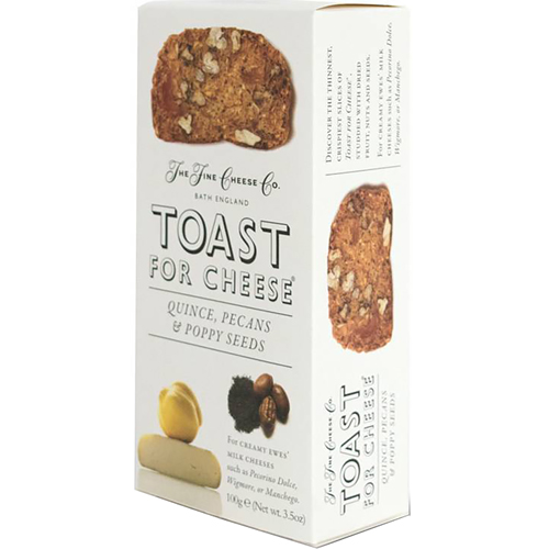 THE FINE CHEESE CO - TOAST FOR CHEESE - (Quince, Pecans & Poppy Seeds) - 3.5oz