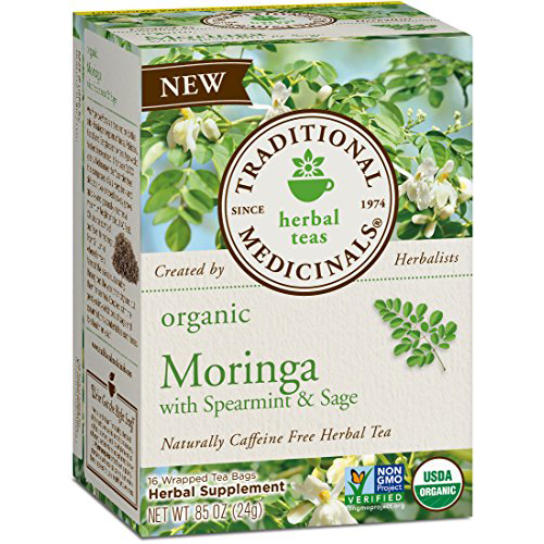 TRADITIONAL MEDICINALS - ORGANIC - (Moringa with Spearmint & Sage) - 16 Tea Bags