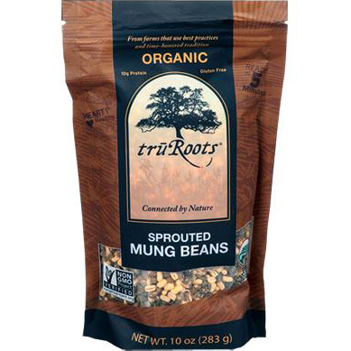 TRU ROOTS - ORGANIC SPROUTED MUNG BEANS - 10oz