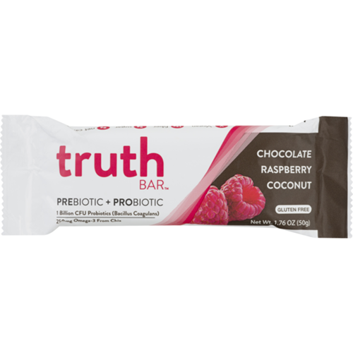 TRUTH BAR - PREBIOTIC + PROBIOTIC - (Chocolate, Raspberry, Coconut) - 1.76oz