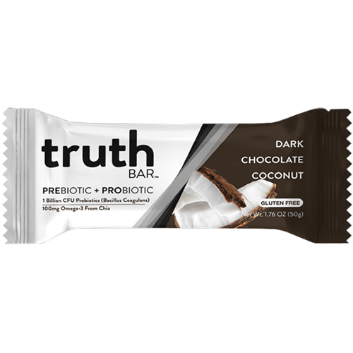 TRUTH BAR - PREBIOTIC + PROBIOTIC - (Dark Chocolate, Coconut) - 1.76oz