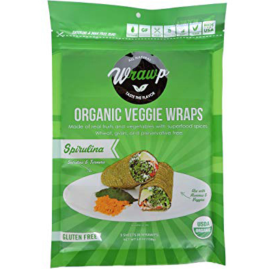 WRAWP - ORGANIC VEGGIE WRAPS - (Spirulina) - 5.6oz