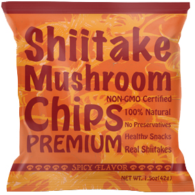 YUGUO FARMS - SHIITAKE MUSHROOM CHIPS - (Spicy) - 1.5oz