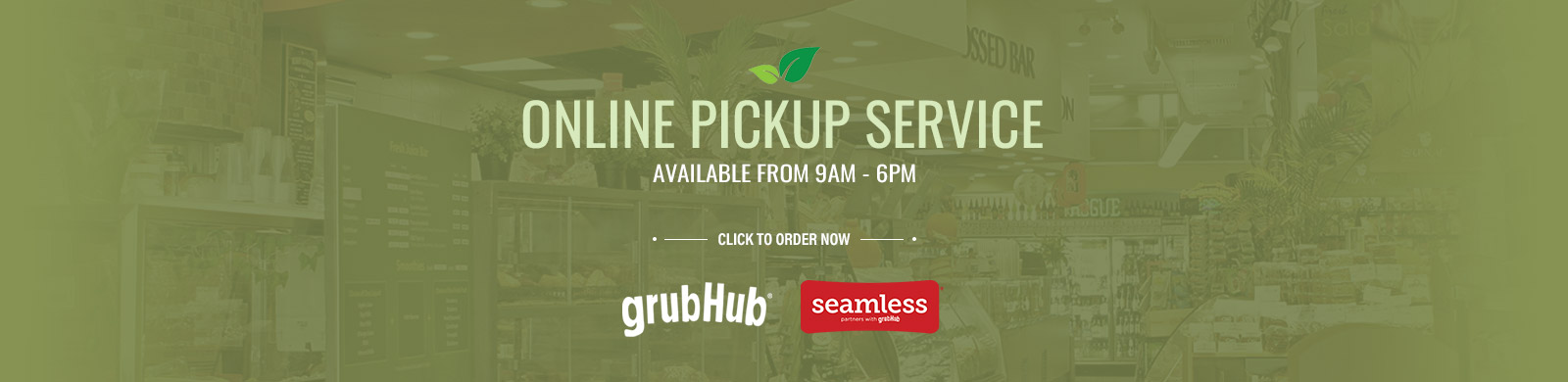 Online Pickup Service Available from 9AM - 8PM
